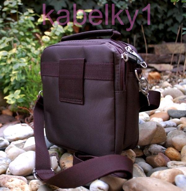  Pánska taška hnedá štepovaná strieborné matné kovanie 