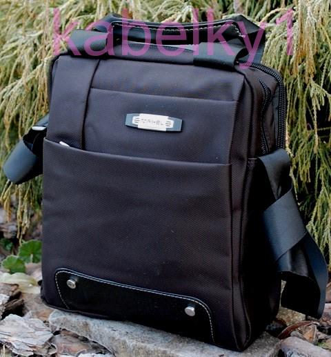Pánska taška čierna crossbody priečinková