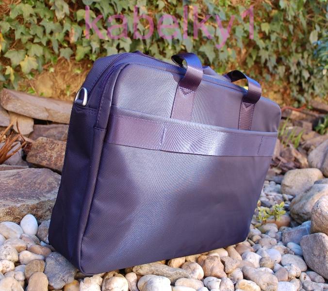  Pánska modrá tmavá taška veľká tmavé strieborné logo rúčky 