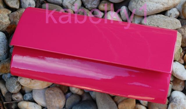 Kabelka červená malinová listová  dlhé ramienko