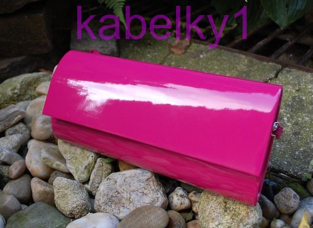 Kabelka ružová fuchsia listová lakovaná ružové ramienko
