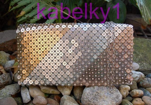 Kabelka listová zlatá strieborná rose gold brúsené sklo