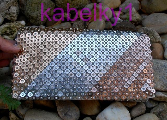 Kabelka listová zlatá strieborná rose gold brúsené sklo