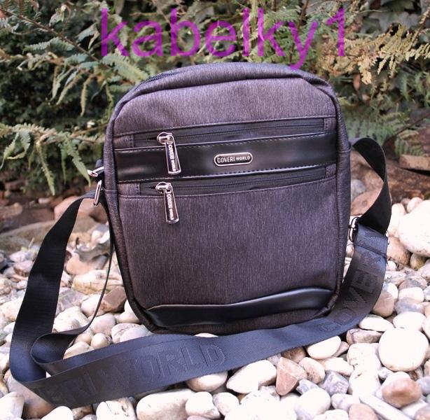 Pánska taška čierna džínsová crossbody 