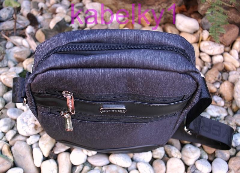 Pánska taška čierna džínsová crossbody 