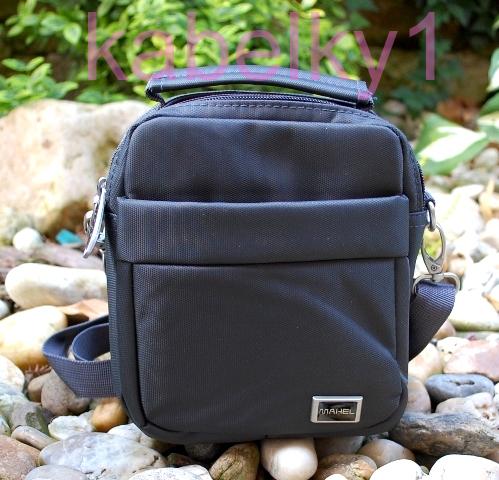  Pánska taška šedá crossbody krátka rúčka priečinky MAHEL