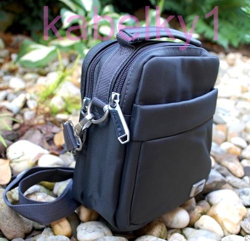  Pánska taška šedá crossbody krátka rúčka priečinky MAHEL