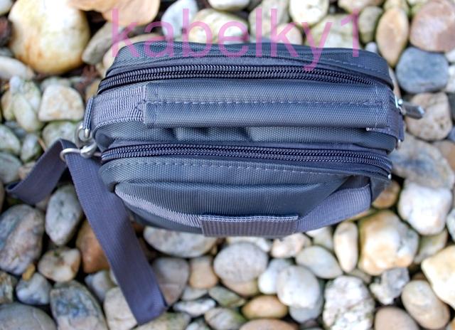 Pánska taška šedá crossbody krátka rúčka priečinky MAHEL