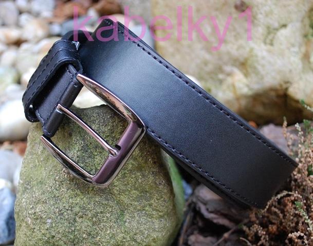 Opasok čierny široký extra dlhý matný oceľové kovanie