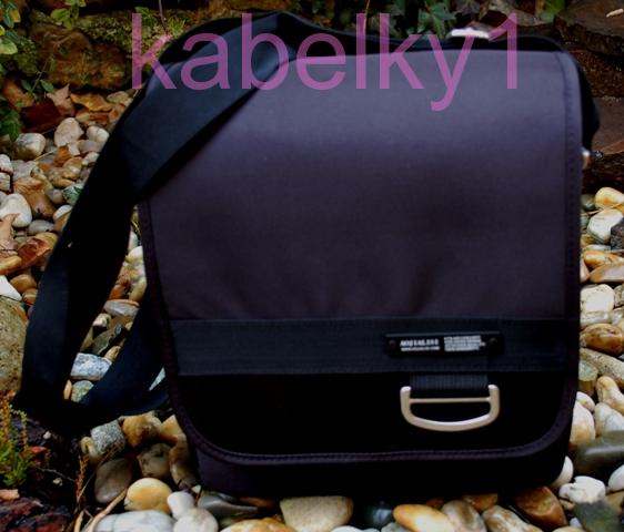  Pánska čierna taška crossbody strieborné kovanie