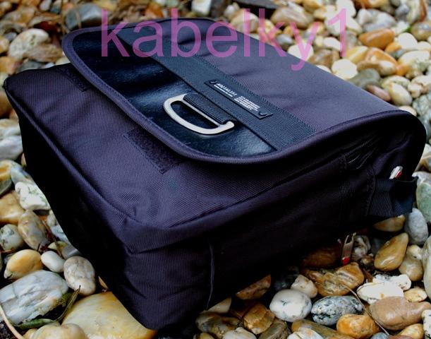  Pánska čierna taška crossbody strieborné kovanie