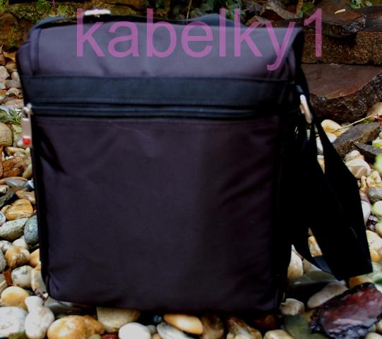  Pánska čierna taška crossbody strieborné kovanie