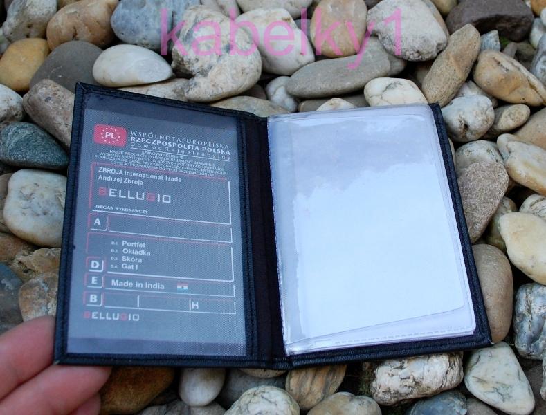Púzdro na doklady a karty čierne z kože Bellugio