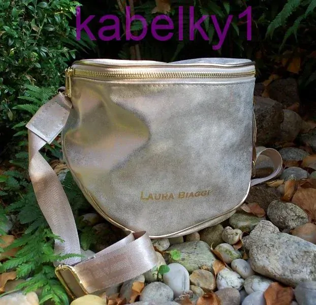 Kabelka zlatá zlatistá ľadvinka zlaté lemovanie LAURA BIAGGI