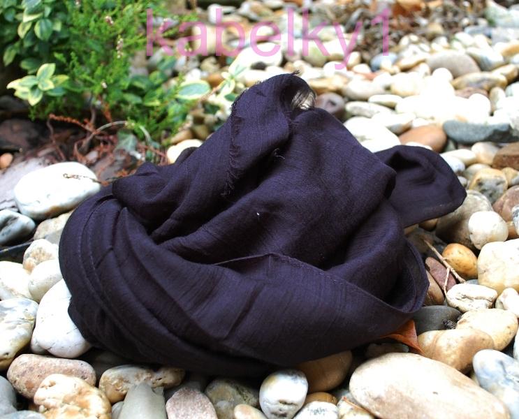 Šál čierny hladký tenký