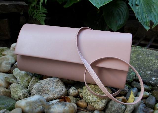 Kabelka ružová staroružová listová matná dlhé ramienko