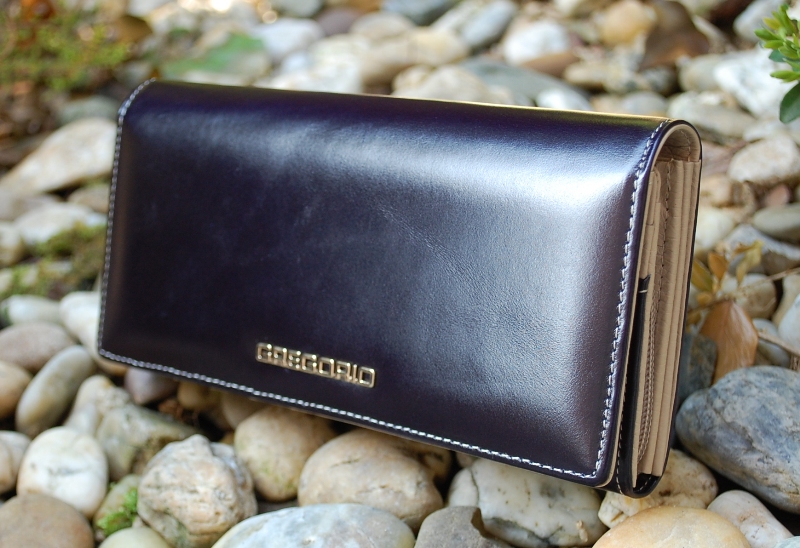 Dámska modrá peňaženka koža s leskom GREGORIO zipsy