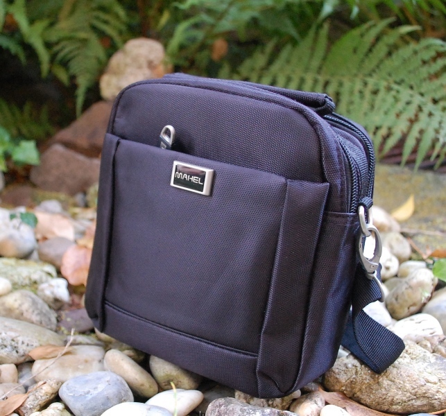  Pánska čierna taška crossbody krátka rúčka priečinky MAHEL