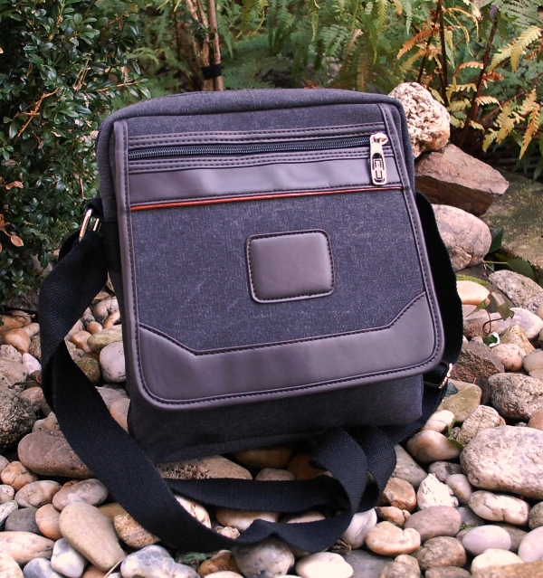  Pánska taška hnedá čierna kombinovaná crossbody