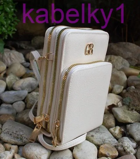 Kabelka smotanová na mobil dlhé ramienko