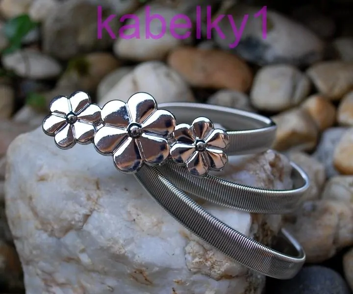 Opasok kvety strieborný pružný