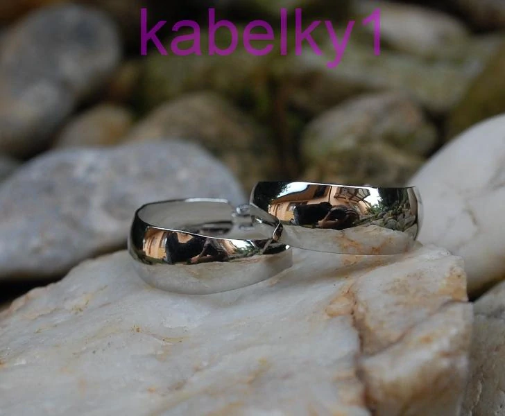 Náušnice strieborné kruhy hladké