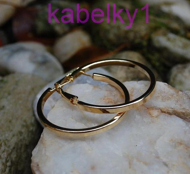 Náušnice kruhy zlatá farba   