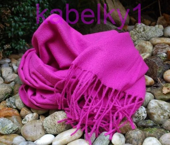 Šál ružový fuchsia tmavý strapčeky