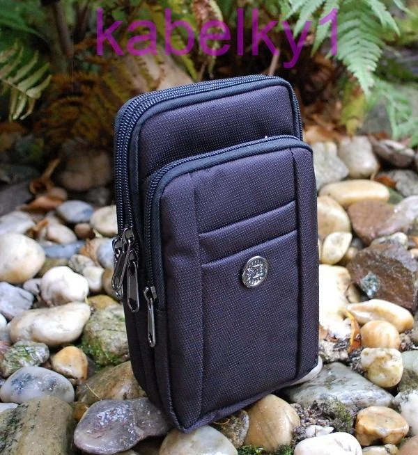 Pánska čierna taška na opasok crossbody
