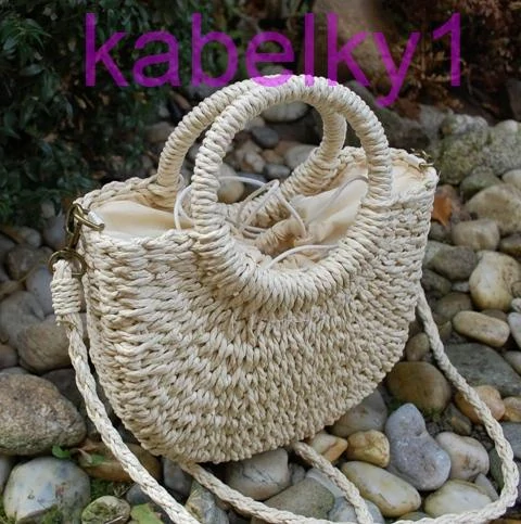 Kabelka smotanová špagátová pletená