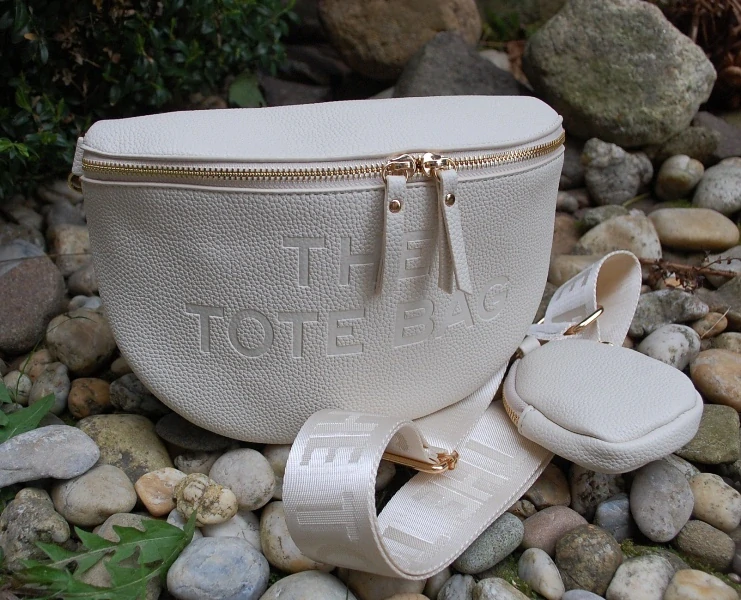 Kabelka smotanová ľadvinka látkové ramienko