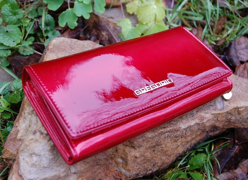 Dámska peňaženka tmavá červená koža GREGORIO