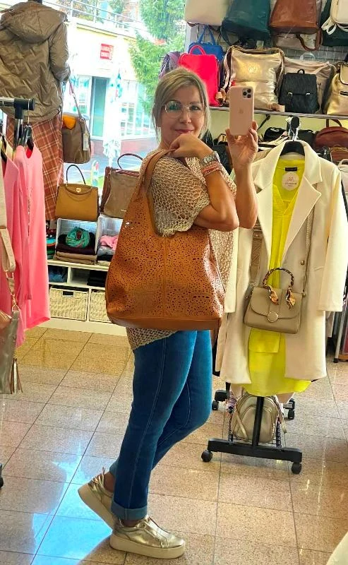 Kabelka hnedá koňaková matná veľká a malá  