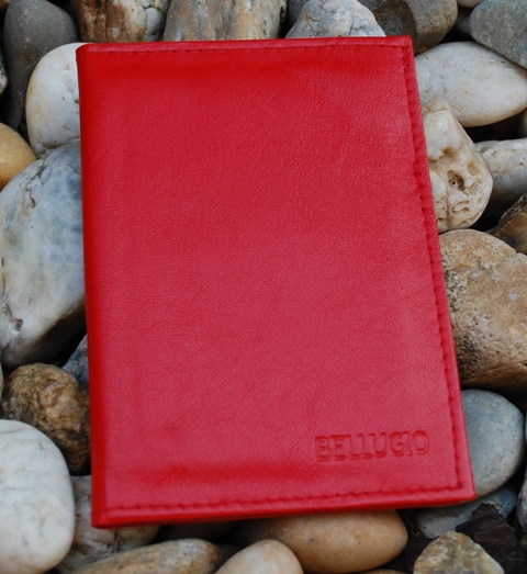 Púzdro na doklady a karty červené priesvitné hladká koža