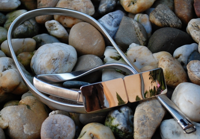 Opasok strieborný platnička pružný kovový