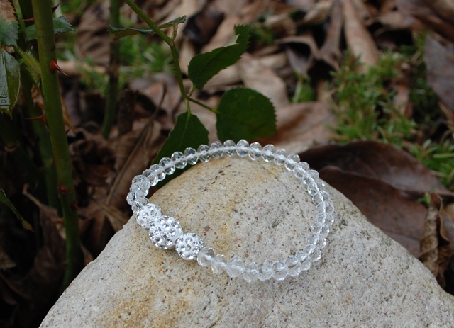 Náramok brúsené sklo priesvitné