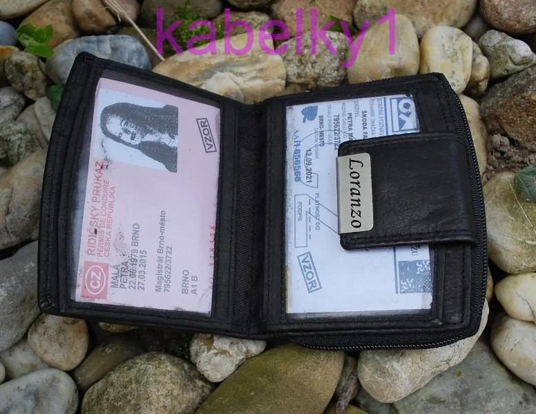 Dámska čierna peňaženka matná koža preklopka Loranzo