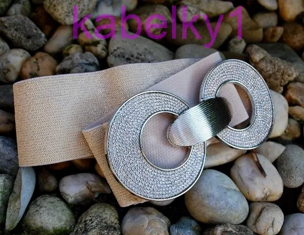 Opasok zlatý pružný strieborná pracka brúsené sklo  