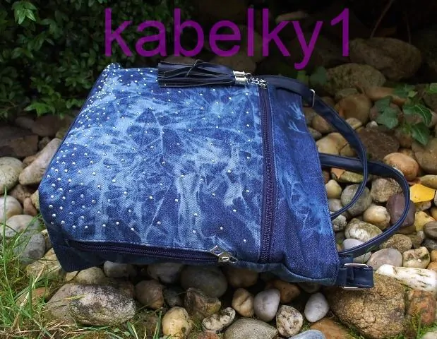 Kabelka modrá riflová strieborné kovanie kovanie crossbody 