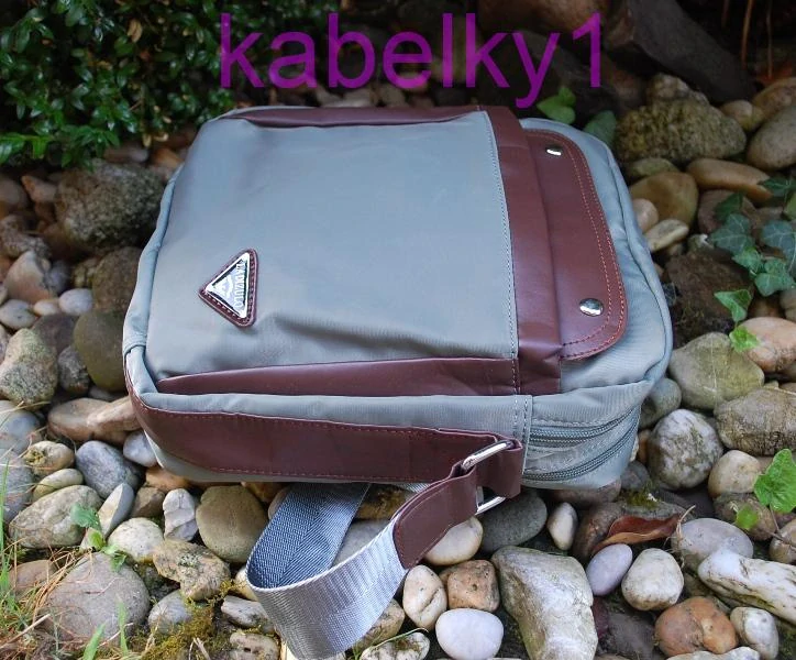  Pánska taška zelená hnedá kombinovaná crossbody