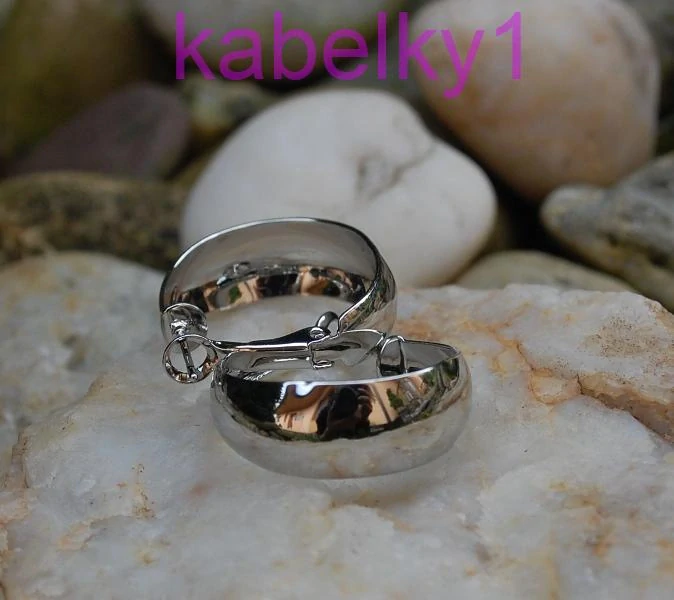 Náušnice strieborné kruhy hladké