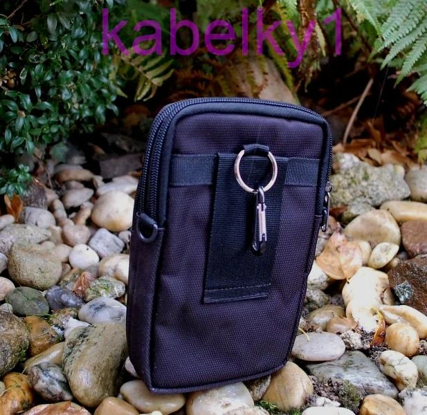 Pánska čierna taška na opasok crossbody