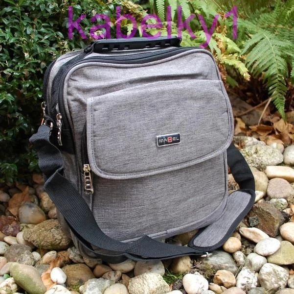 Pánska šedá taška crossbody priečinková MAHEL