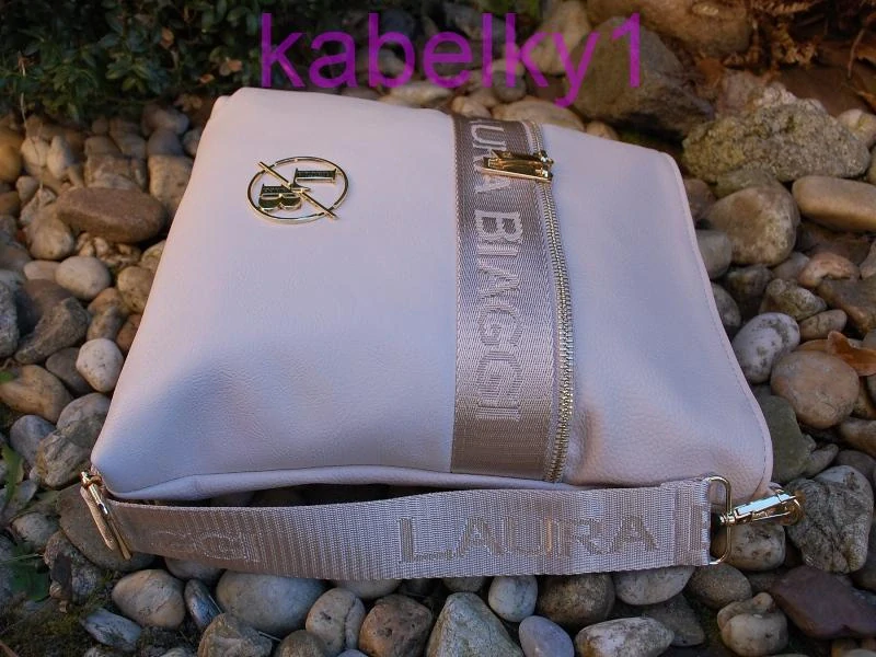 Kabelka smotanová zlatá crossbody LAURA BIAGGI