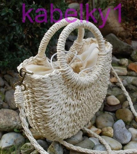 Kabelka smotanová špagátová pletená