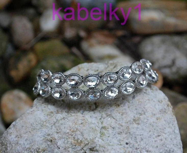 Náramok strieborný brúsené sklo 
