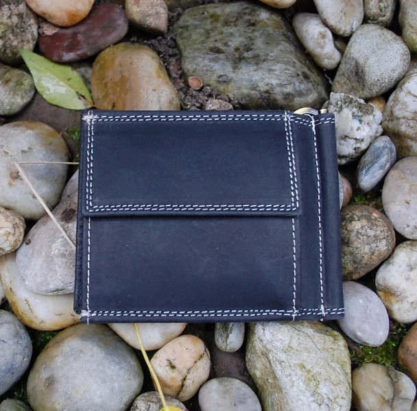 Pánska čierna peňaženka dolárovka koža matná LORANZO