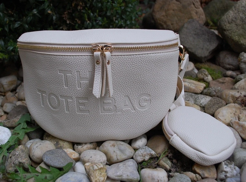 Kabelka smotanová ľadvinka látkové ramienko