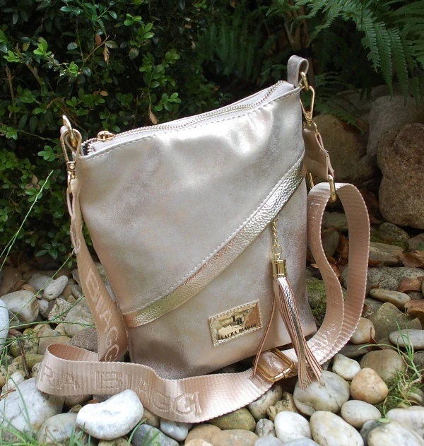 Kabelka zlatá zlatistá crossbody LAURA BIAGGI