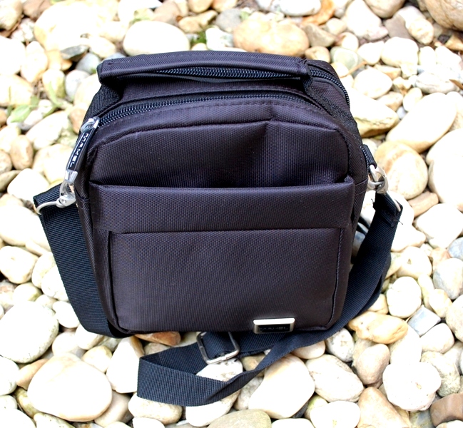  Pánska čierna taška crossbody krátka rúčka priečinky MAHEL